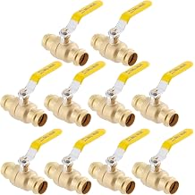 3/4" Press Ball Valve with EPDM O-Ring 1/4-Turn Full Port Shut Off Stop Valve for Copper Tubing Connection LF Brass 10PCS
