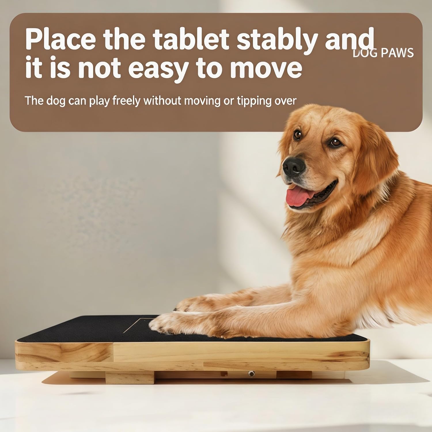 Solid Pine Wood Stress Free Dog Nail Scratchs Pad,Dog Scratch Board with Treat Box,Calming Nail Trim Pad,Dog Nail Trimming Board,Works for Dogs and Cats（Equipped with 2 Spare Sandpapers.） (B)