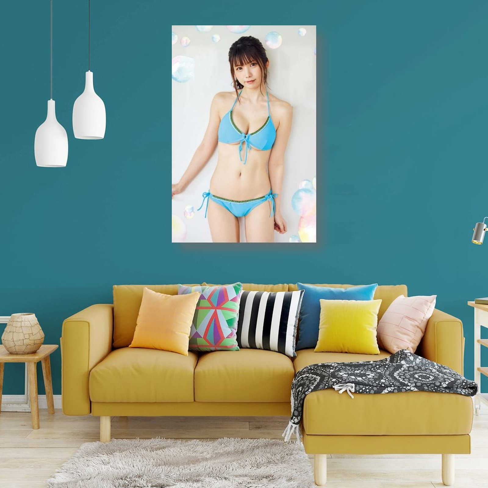 Amazon.co.jp: ポスターえなこ(Enako) ビキニ 下着 水着 キャンバス