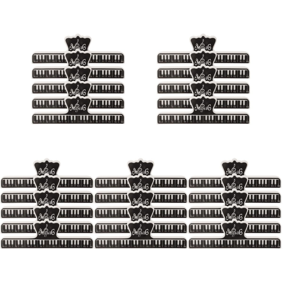 UPKOCH 25stücke Musiknotenhalter Clips Für Klavier Notenklammern Für Notenblätter Bücher Und Dokumente Leicht Und Tragbar Sicherer Verrutschen