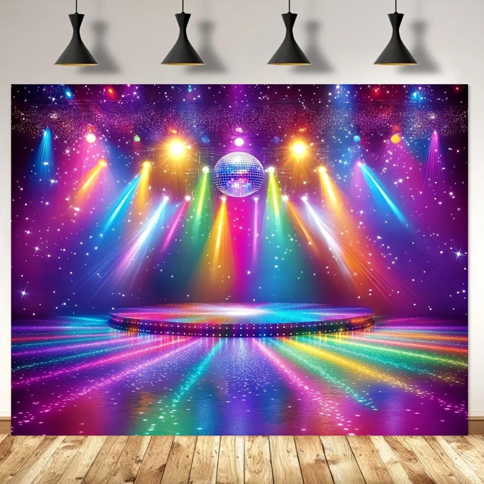 Un sottofondo di musica rock da discoteca in vinile Uno stile retrò artistico Una decorazione gigante per una festa di compleanno
