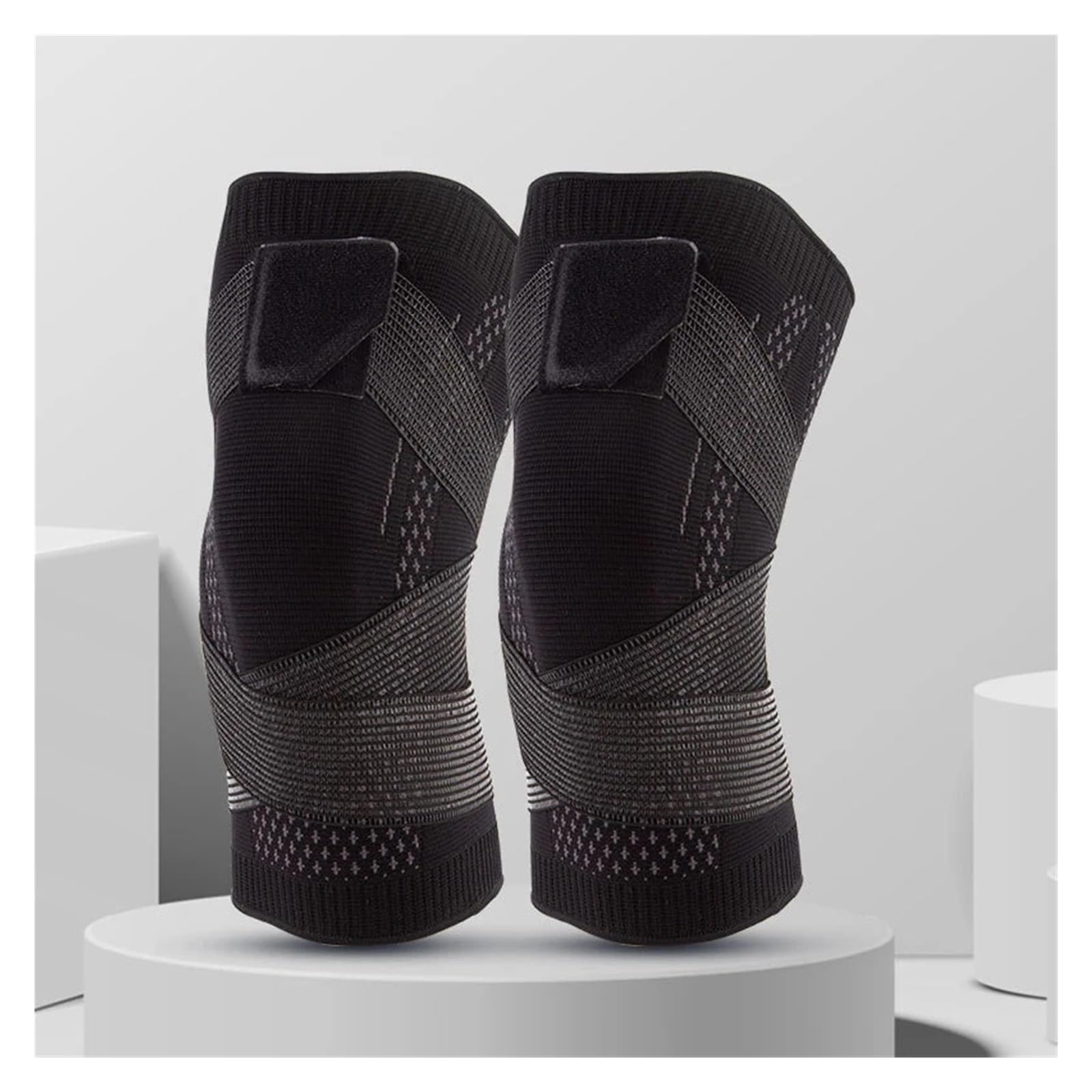 MRKU Genouillères de Sport antidérapantes, Maintien et Protection pour Hommes et Femmes, élastiques et compressives, idéales pour Le Basketball, Le Volleyball et Autres Sports. Bandage de Protection.