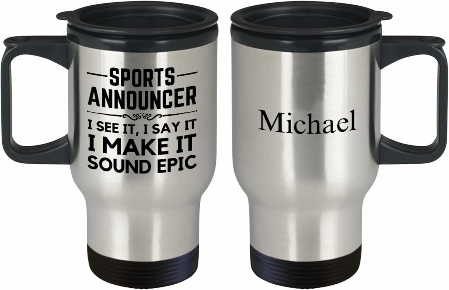 Sports Announcer, Custom Travel Mug, Gift Idea For Sportscaster, Commentator Present, Game Day Item, Broadcaster Cup