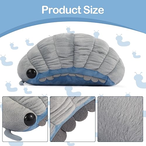 Miniatura 4 de ZHONGXIN MADE Juguete de peluche de insectos, almohada de animales suaves de peluche con 3 píldoras en la barriga, muñeca de insectos cojín de