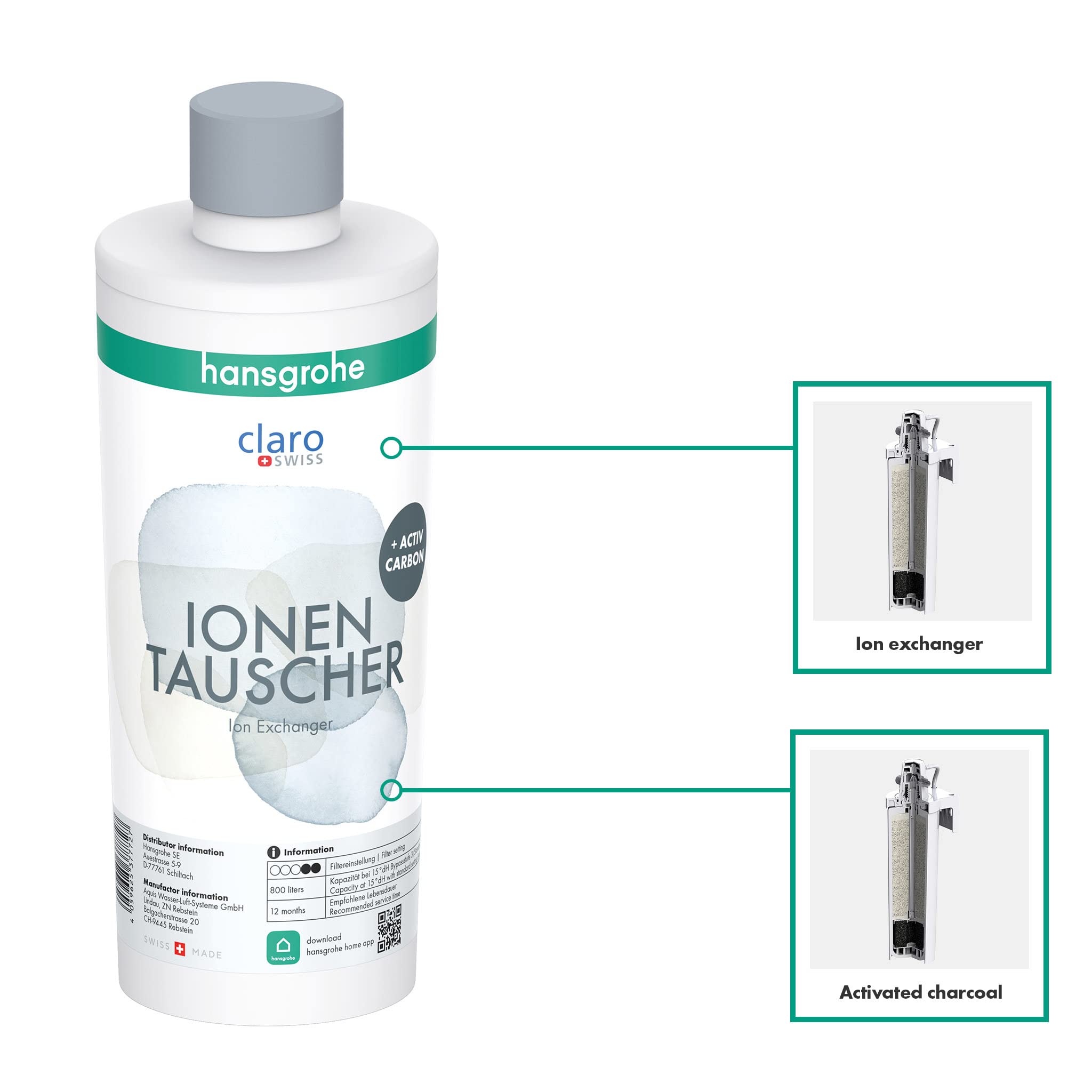 Hansgrohe Ion Exchanger 76815000 Wkład Filtrujący, 800 l