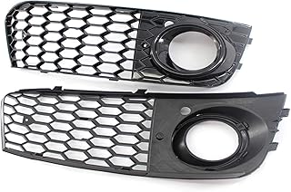 Lâmpada de névoa hexagonal de malha de favo de mel Substituição da grade de ventilação aberta para Audi A4 B8 RS4 estilo 09-12 Quadro do farol de nevoeiro para Audi A4 B8 RS4 Estilo 09-12