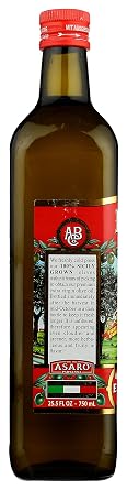 Partanna Robust Extra Virgin Olive Oil - Premium 100% Castelvetrano Oil - High Polyphenol - First Cold Pressed - Early Harvest in Sicily - Award Winning Italian EVOO -Monovarietal - 25.5 oz (755 ML) Glass