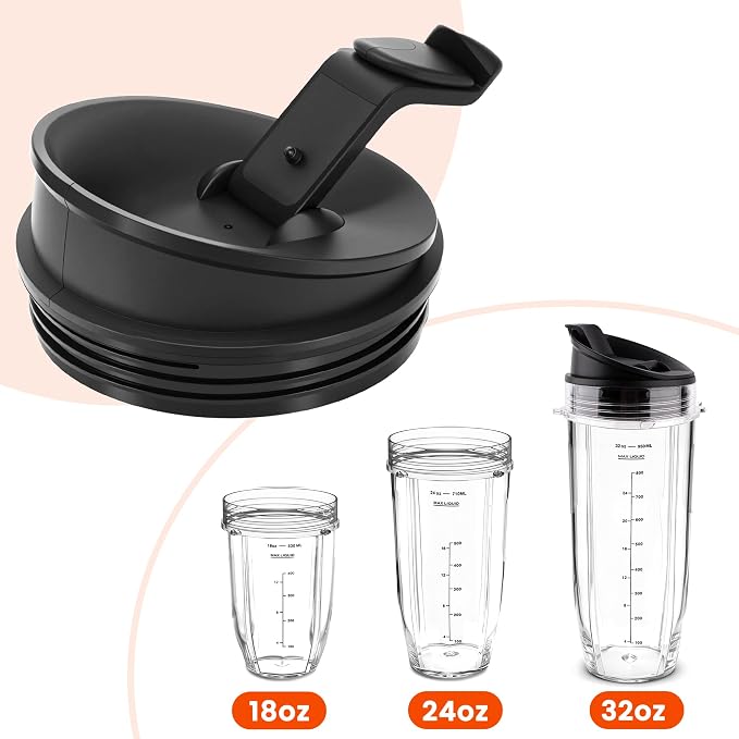 2Pcs Repuestos Tapas para Licuadora Ninja, Diámetro 3.35" miniatura 5