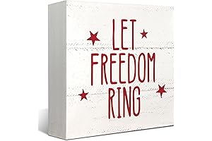 Patriotic Signs Decor, Let Freedom Ring Home Decor, American Flag Decor