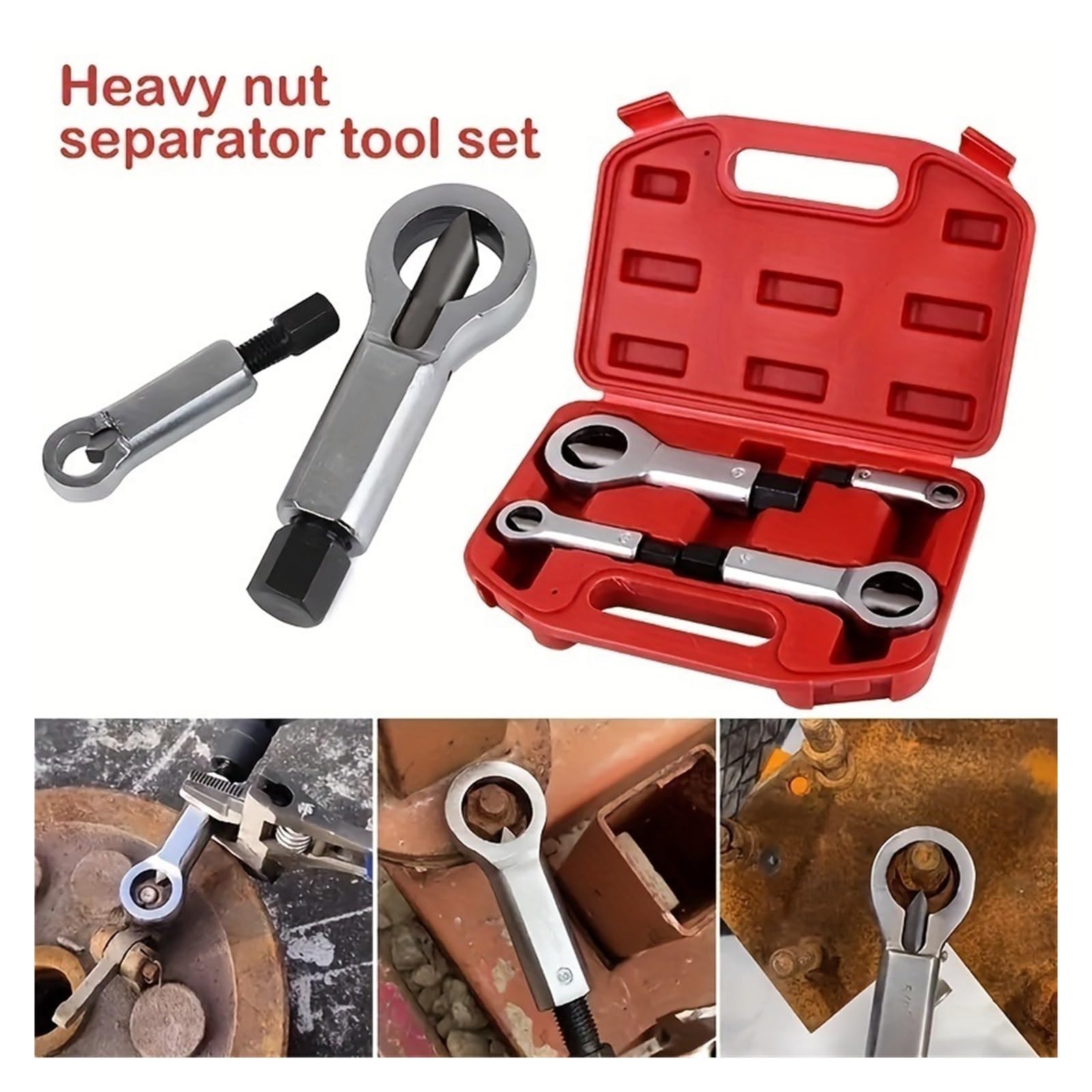 Herramienta divisora ​​de tuercas de Metal, separador resistente for quitar y dañar tuercas, herramientas de presión Manual