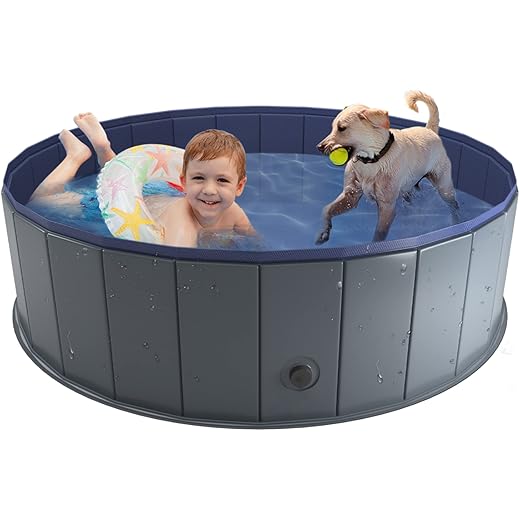 Niubya Foldable Dog Swimming Pool 48 x 12 Inches