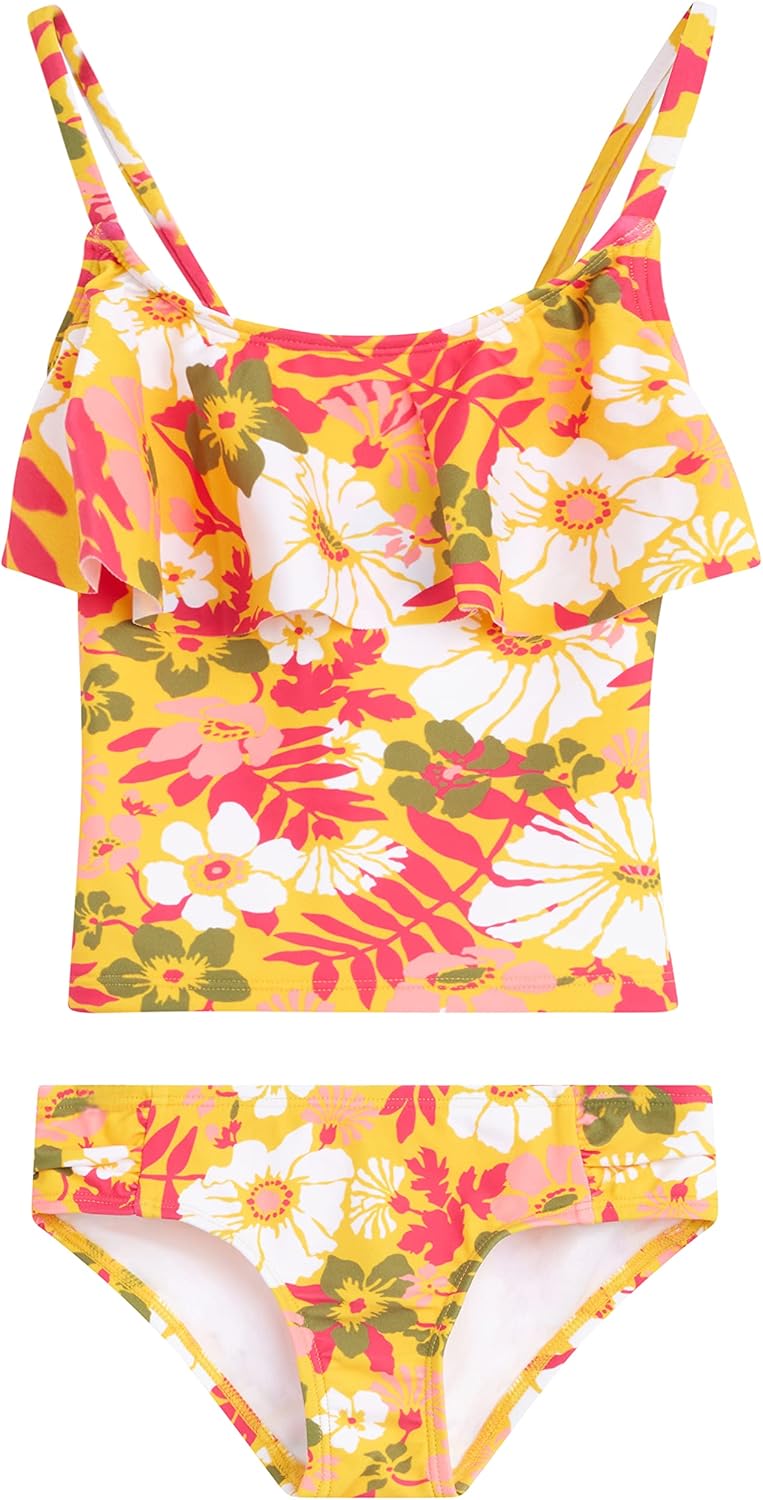 Kanu Surf Girls' Charlotte Flounce Tankini Beach Sport 2-Piece