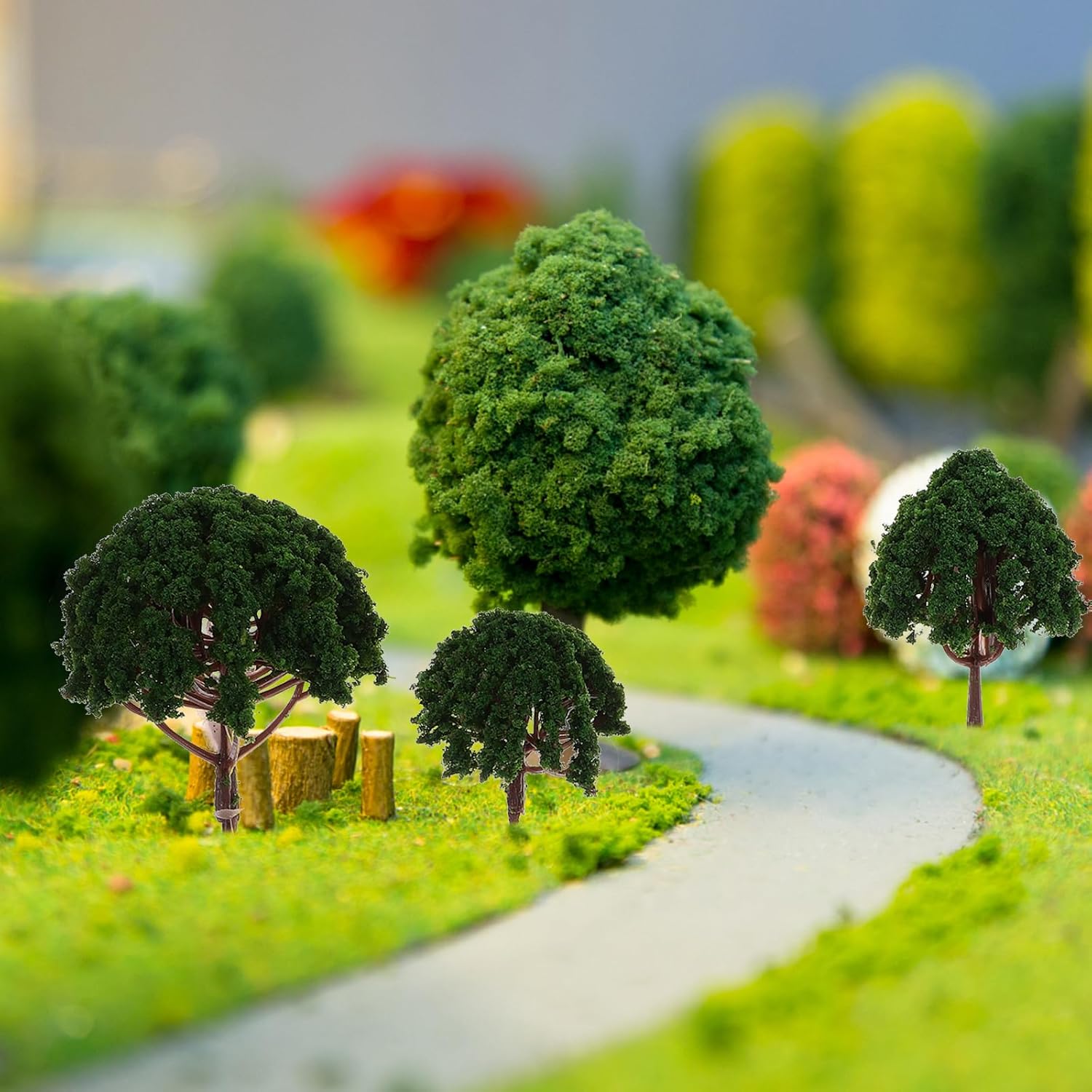 20 Pcs Model Trees Plastic Miniature Trees for Micro Landscape Train Scenery Decor Diorama Supplies - Image 2