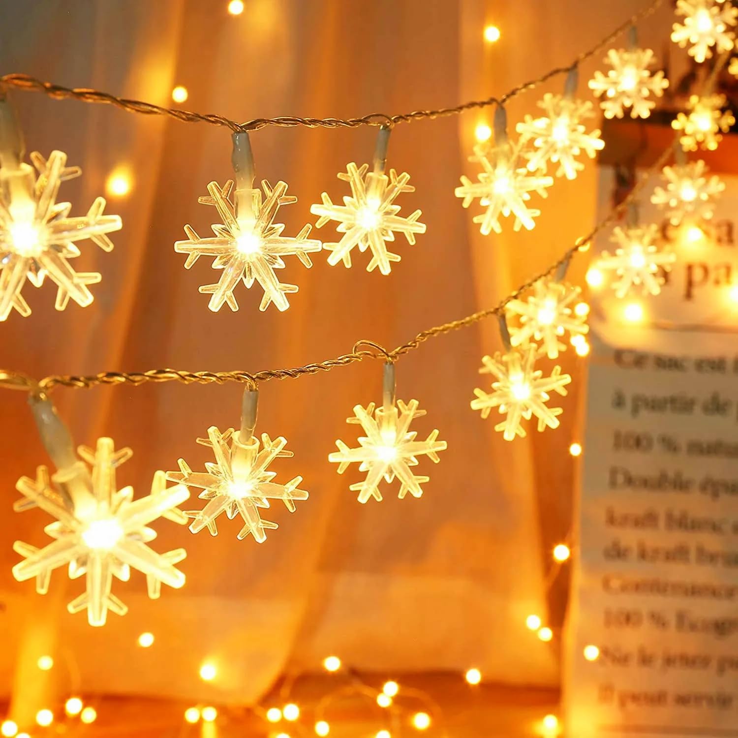 CATENA LUMINOSA MICROLED DA 10MT 100LED CON PANNELLO SOLARE RICARICABILE ESTERNO