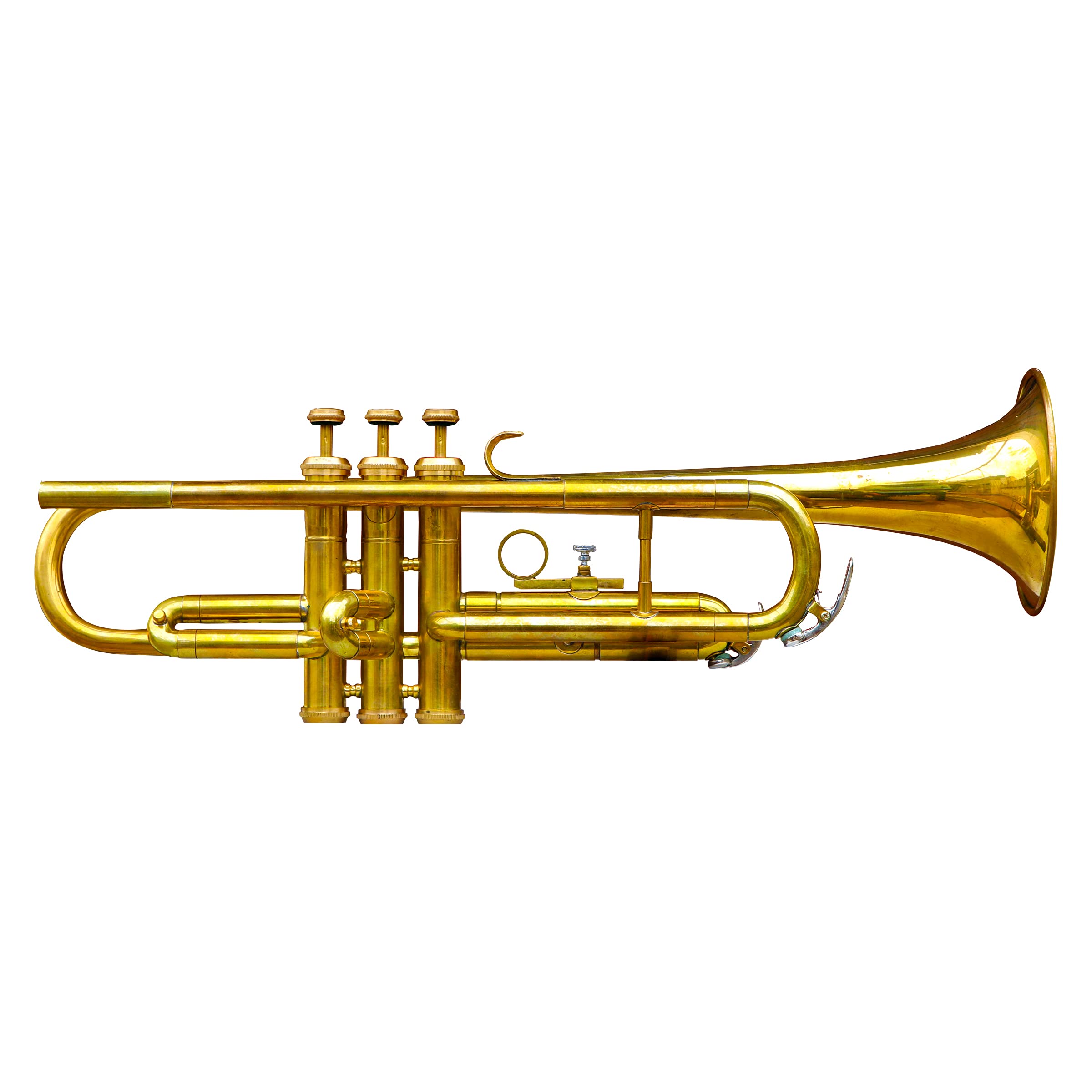Ali Nadir Brass Polish Marching Concert Band Bb Trumpet with Free Silver Plated Mouth Piece and Gig Bag (Golden)