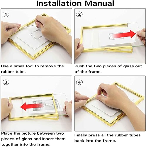 Miniatura 6 de Marco flotante de 8 x 10 pulgadas (horizontal), portarretratos negro con capacidad para fotos de 8 x 10 pulgadas, 6 x 8 pulgadas, 5 x 7 pulgadas