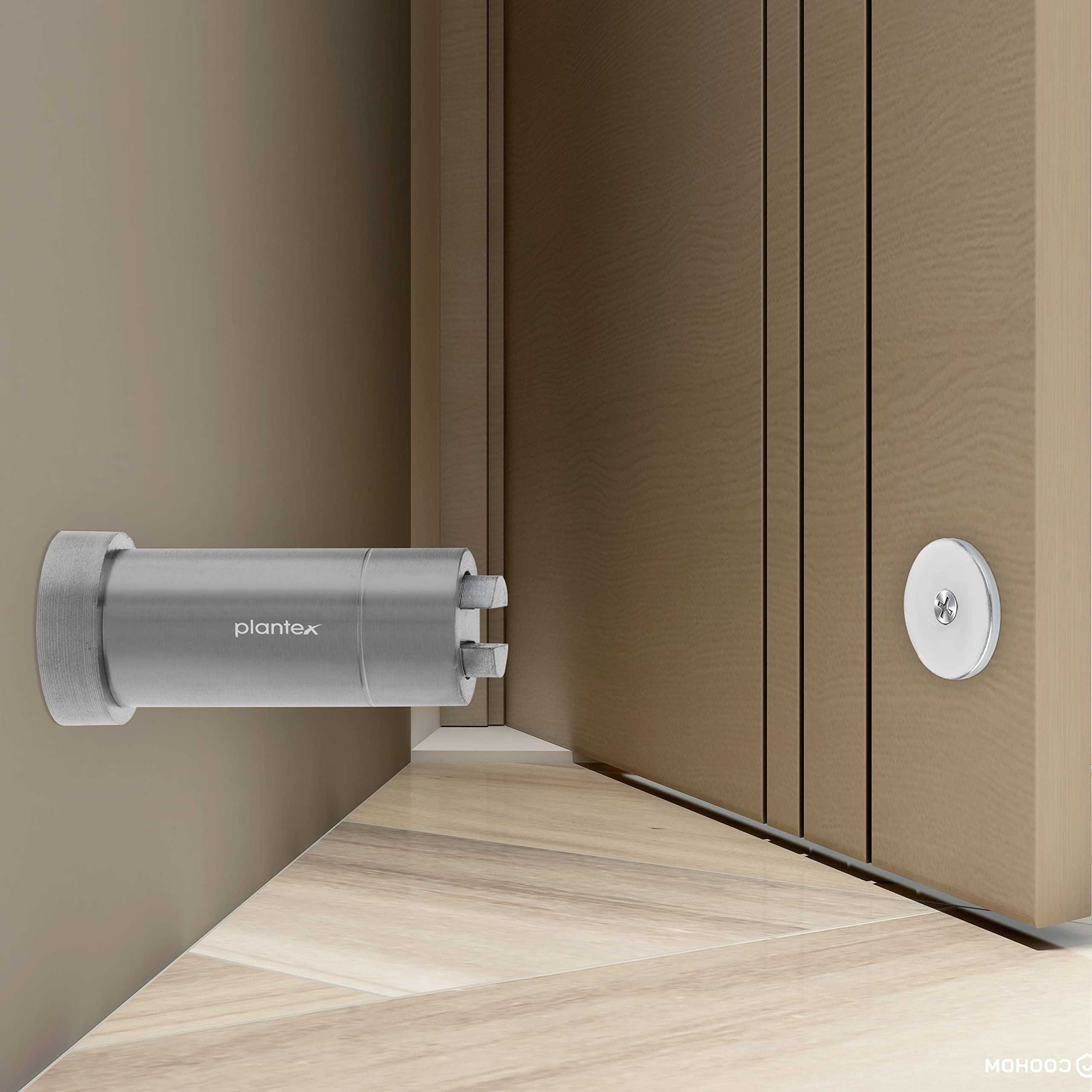 Plantex Stainless Steel Wall-Mounted Magnetic Door Stopper/Door Catcher for Wooden Door - Pack of 40 (Matt) (B0CP6363GL) Amazon Price History, Amazon Price Tracker