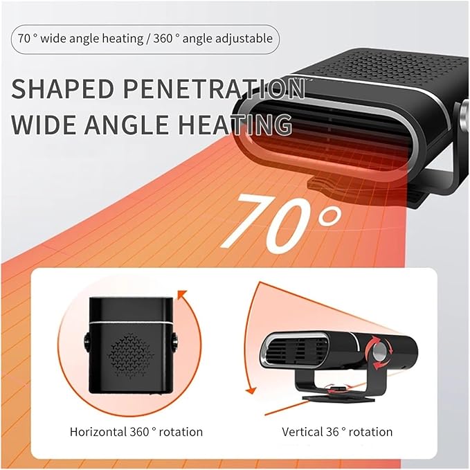 Calefactor Eléctrico Portátil Cerámico PTC 12V 120W miniatura 7