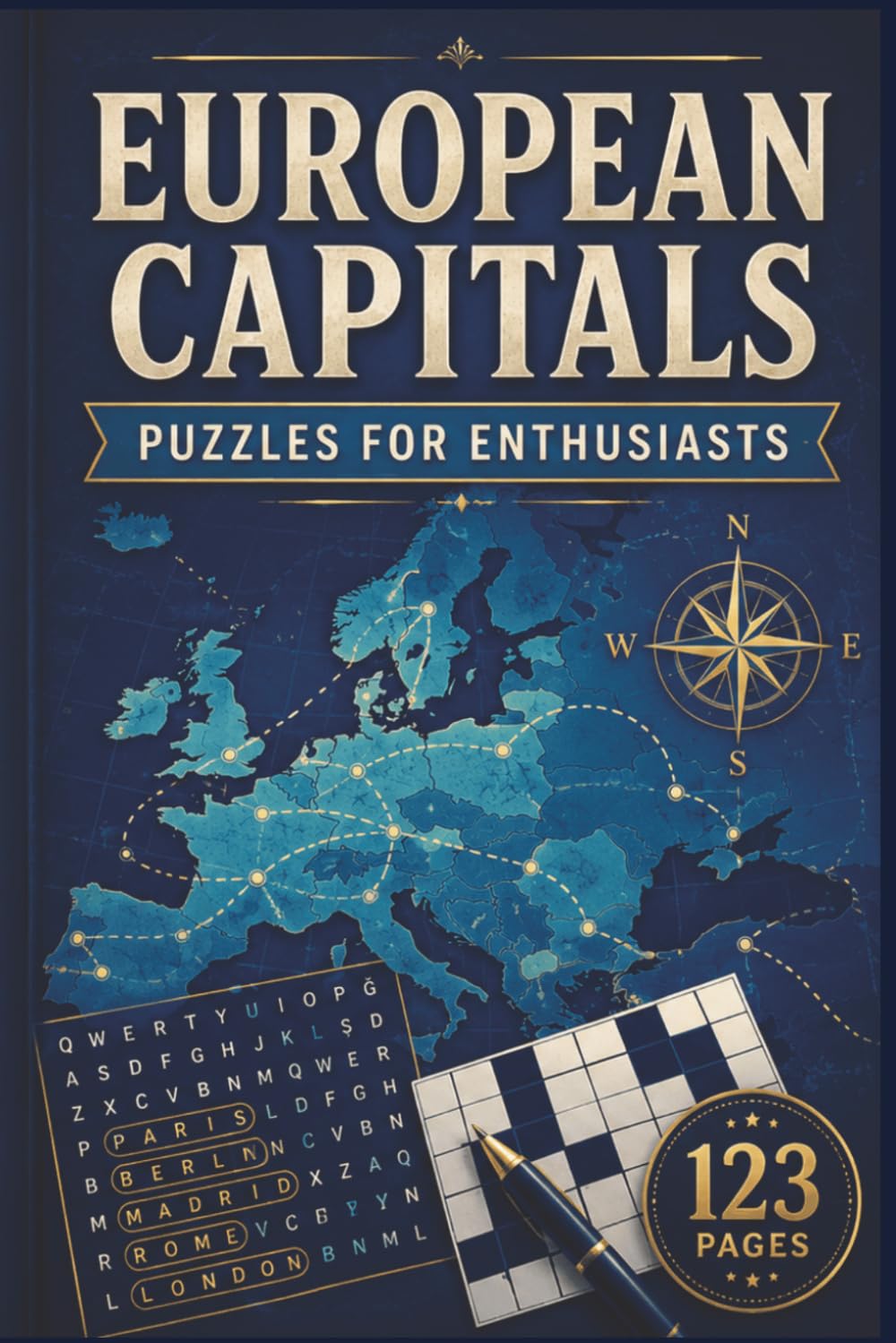 European Capitals Puzzles for Enthusiasts: 60 Challenging Geography Puzzles for Travelers, Seniors, and History Buffs - Portable 6x9 Travel Edition ... The Ultimate World Travel Word Hunt)