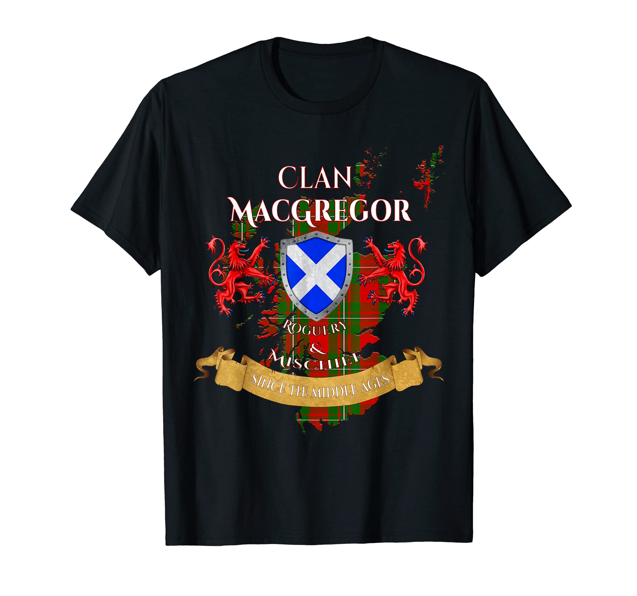 MacGregor Scottish Rogues Clan Tartan ScotlandMacGregor Scottish Family Clan Middle Ages Mischief T-Shirt