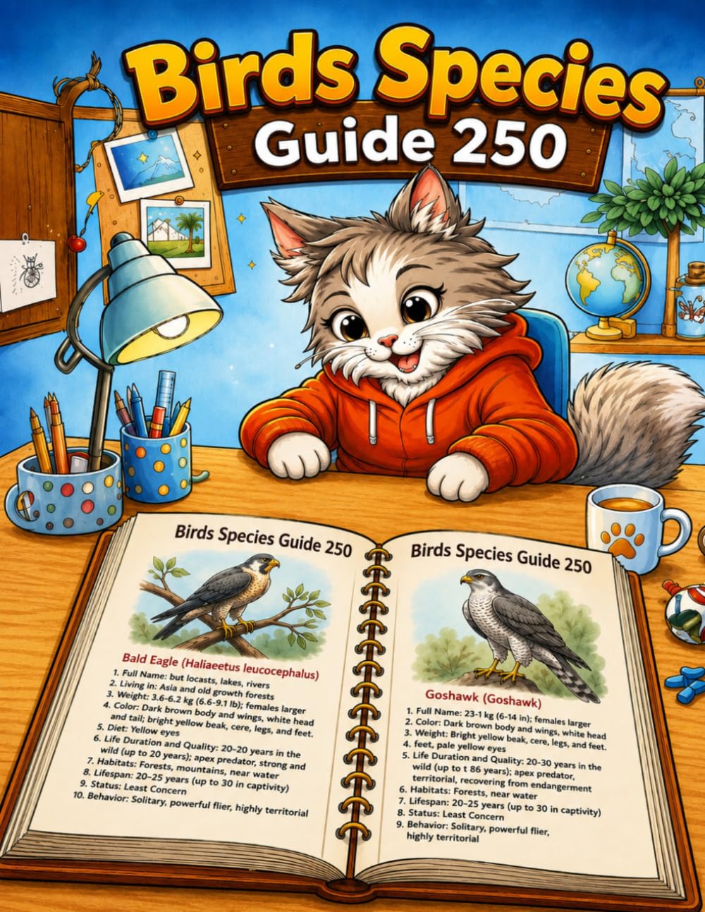 Birds Species Guide 250: Birds of the World Encyclopedia (Nature's Wonders Guides)