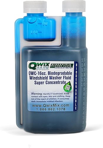 Concentrado líquido para lavaparabrisas, 1 botella hace 880 galones, 1 onza. Hace 55 galones – 100% biodegradable removedor de suciedad y suciedad,