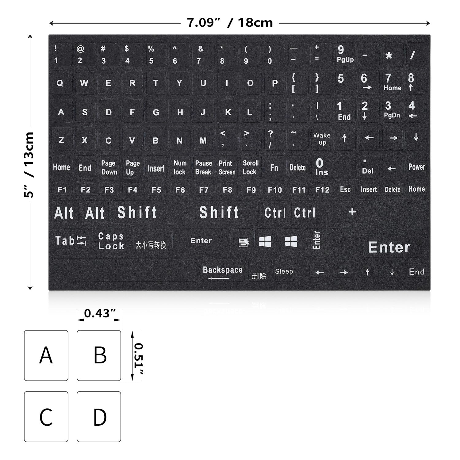 Typing Aids 2-Pack - Black Background With Orange Letters Russian ...