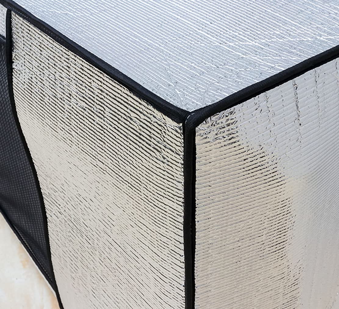Außenabdeckung für Klimaanlage, aus Aluminiumfolie, Staubschutz, für den Außenbereich, Abdeckung für Klimaanlage, staubdicht (fest, 100 x 42 x 79 cm)
