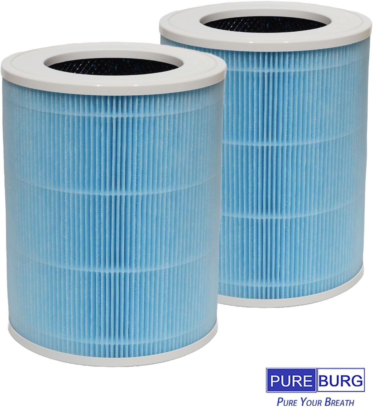 PUREBURG Replacement Filter Compatible with meross Smart WiFi Air Purifier MAP100,2-Pack H13 HEPA Activated Carbon 3-Stage Filtration Air Clean Dust VOCs Odor - Image 5
