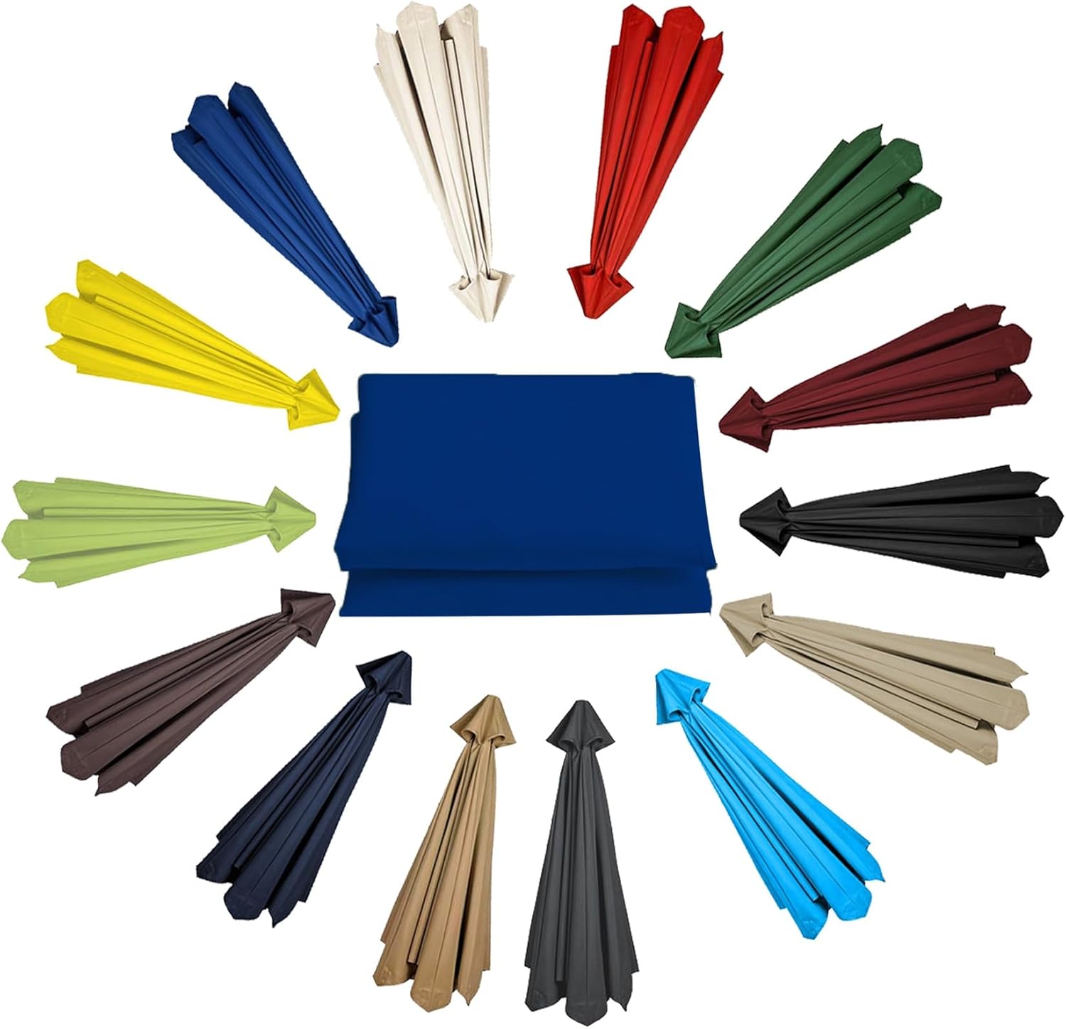 Patio Umbrella Replacement Canopy Square Cantilever Top Cover Outdoor,Replacement Canopy for 6.5'/8.8'/9.8' Sun Umbrella UV50+ Waterproof Parasol Cover Fits 200cm/270cm/300cm Durable Garden