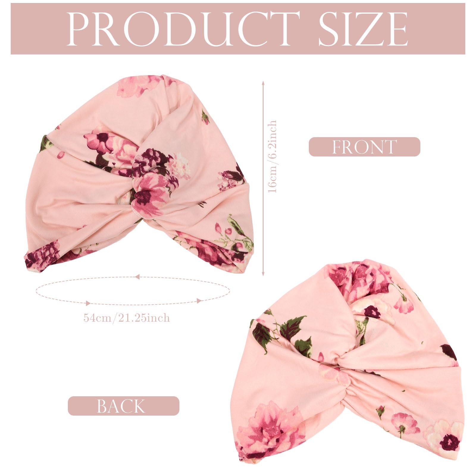 XEPST 2 Pièces Turban Femme Cancer Musulmanes Bonnet, Chapeau de Chimiothérapie Femme