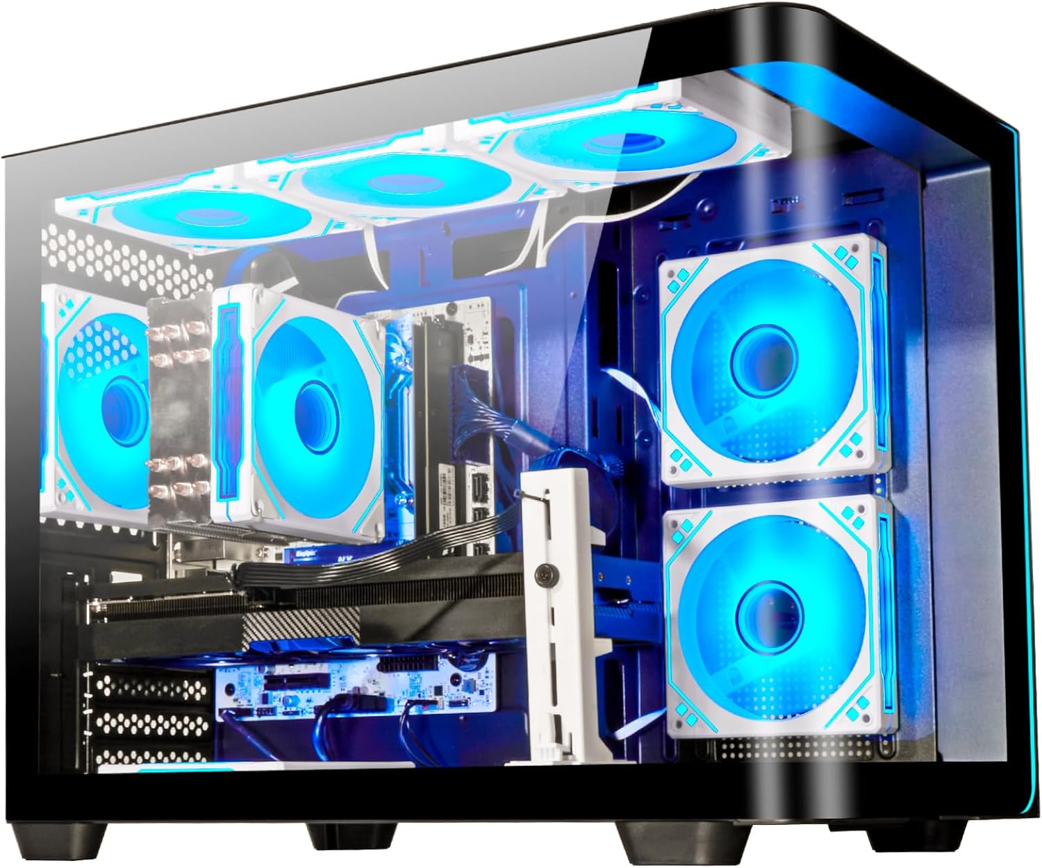 Gaming Desktop Core I9-13900HX 8 core 2.5GHz PC Computer, RTX 5060 8G, 32G DDR5 RAM, 1TB NVME SSD, Prebuilt Gaming PC Tower Computer for Home and Office（Black）