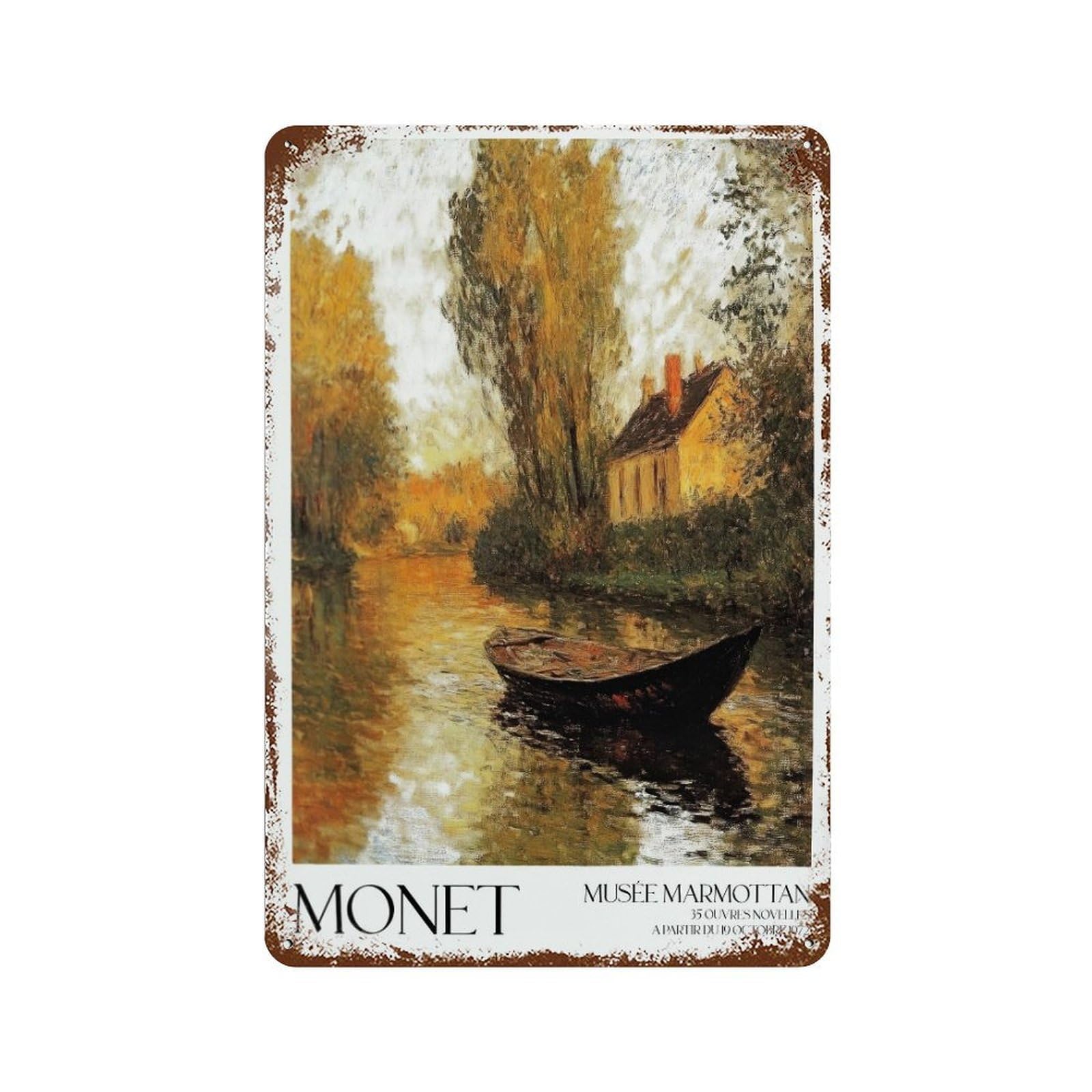 xiaoxiaoshen Monet Exhibition Claude Home Decor. Floral2 Wall Decor Art Metal Tin Poster Modern Home Decor Art Home Bar Shop Decorations Vintage Sign 30x20cm