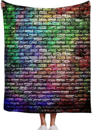 Mantas para hombre de grafiti colorido creativo Cobijas para El Frio acogedora decoración de habitación 40 pulgadas x 60 pulgadas