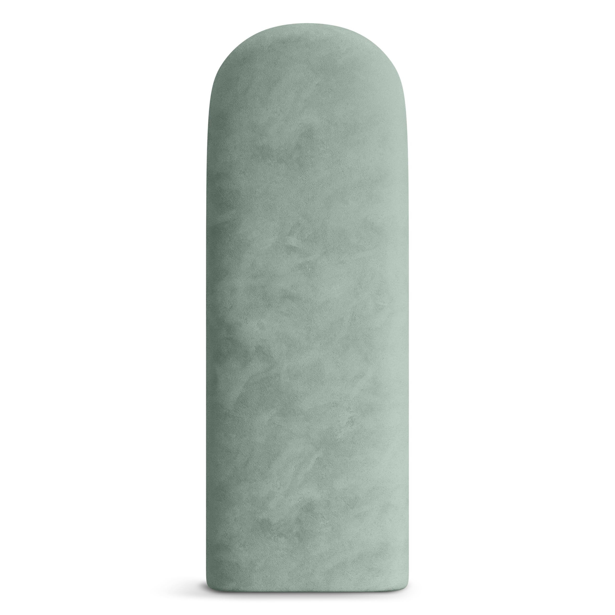 Muralo - Paneles ovalados acolchados para cabecero de cama, para decoración de pared, para dormitorio o salón, como cojines lumbares, modernos (verde menta, 30 x 100 cm)