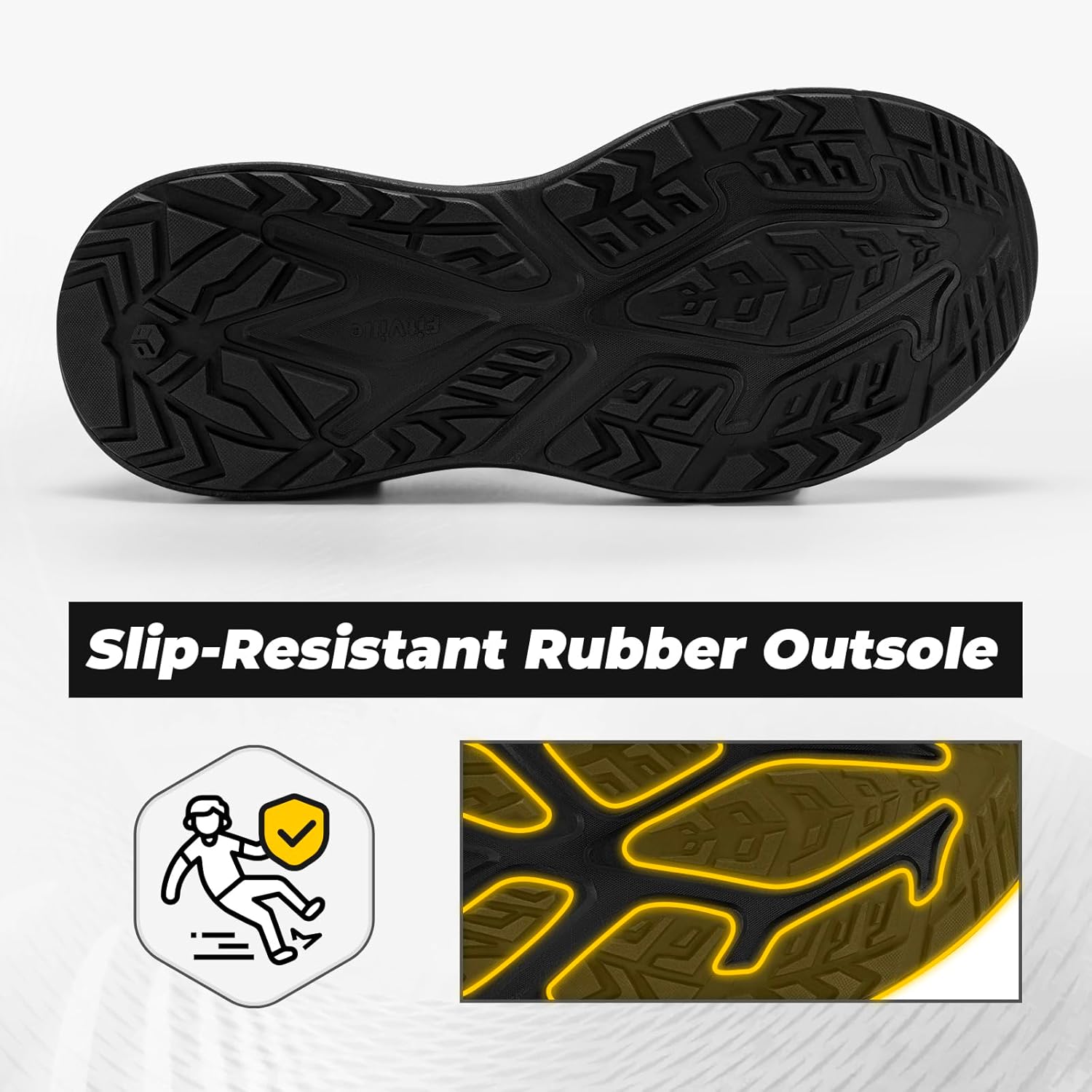 FitVille Men's Running Shoes, Maximum Support & Comfort, Built for Bigger Men Needing Wide Toe Box & High-Instep, Explosive Energy Return, Featherlight Sneakers for Road, Gym, All-Day Wear - Image 5