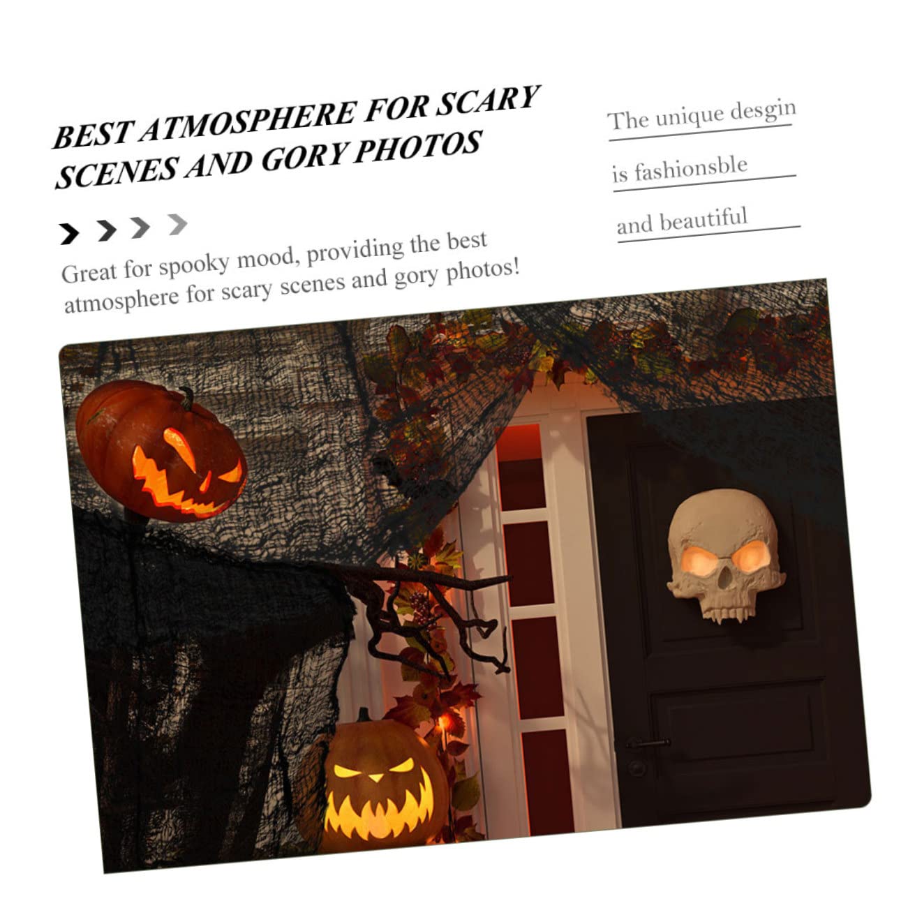 9 STK Halloween-Gaze Schwarzes Halloween-Tuch Gruseliges Tuch Halloween Halloween-dekorationsfreigabe Gruseliger Stoffvorhang Halloween-horrorgaze Urlaubsartikel Angepasst