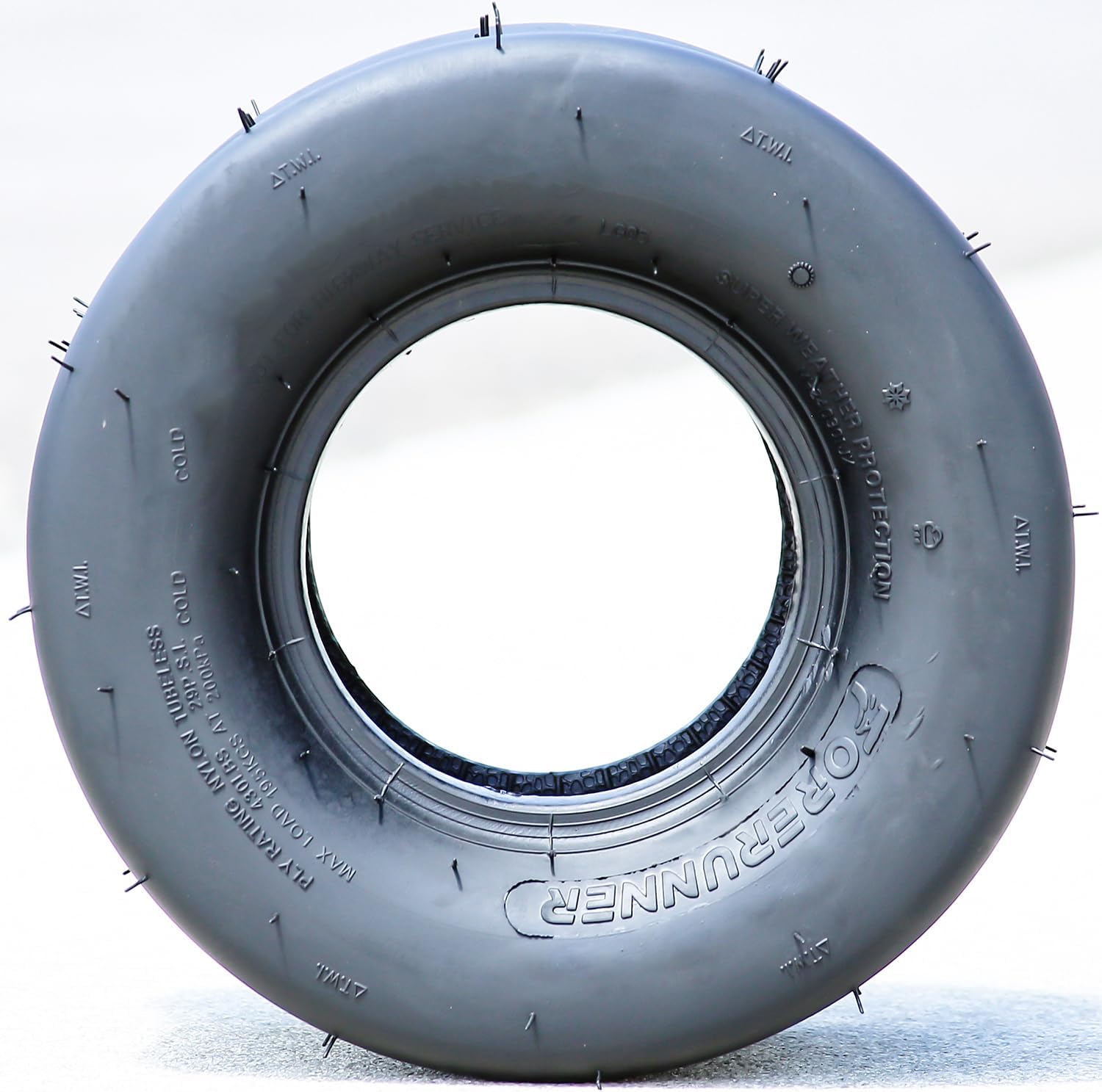 Set of 4 (FOUR) Forerunner LG05 Lawn Mower & Garden Tractor All-Season Tires-11X4.00-5 11X4.00X5 Load Range 4-Ply BSW Black Side Wall