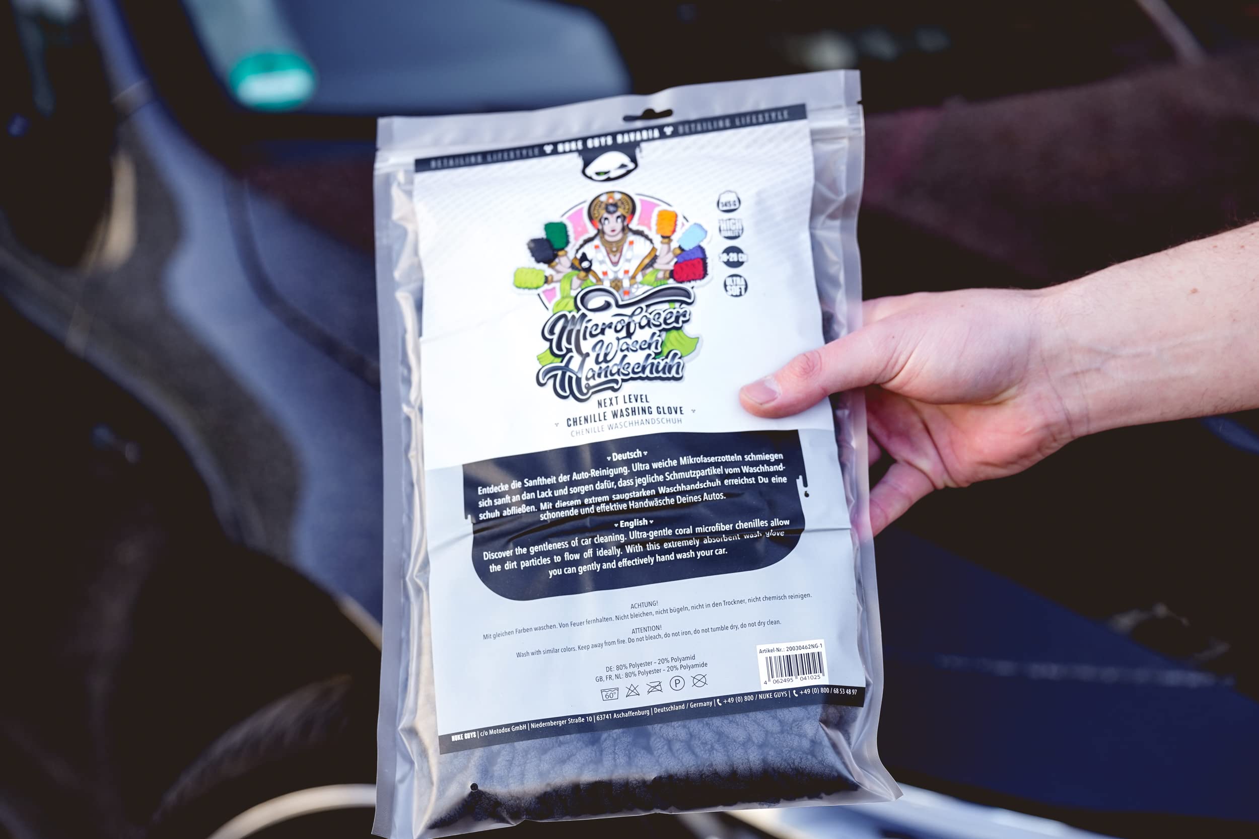 Guanto Lavaggio Auto In Microfibra - XL In Ciniglia Ultra Assorbente - Foto 7