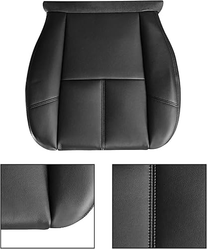 Miniatura 2 de Priprilod Funda de asiento de piel de microfibra de repuesto para el lado del conductor o del pasajero, color negro, compatible con Chevy Avalanche