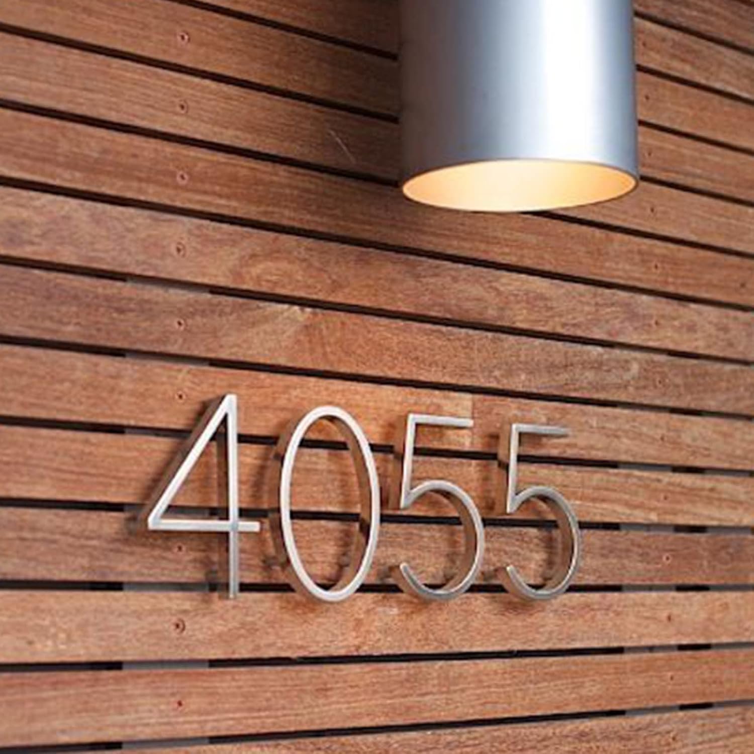 WALLDOR Chrome Effect ABS Plastic Door Number,for House Mailbox Apartment Hotel Door Room,Silver House Number Sign,Signage Home Door Numbers Outdoor Address,2,5 Inch