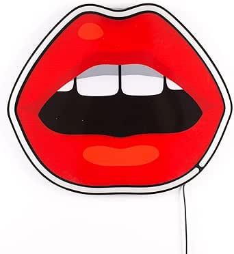 Seletti Blow Neon Lamp - Lampada Da Parete A Forma Di Labbra, Colore Rosso, Design Studio Job, Neon Al Neonato 24W 12V, Lunghezza Cavo 1,68 M - 3