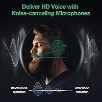 Vista 5 de Yealink Auriculares de teléfono para teléfonos de oficina YHS34 Lite QD a RJ9 auriculares con cable compatibles con Poly Snom Grandstream teléfonos