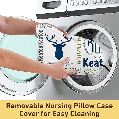 Miniatura 5 de Dyoart Funda de almohada de lactancia para bebé, regalos personalizados, suave, se adapta a niños y niñas, personalizada, transpirable, soporte de