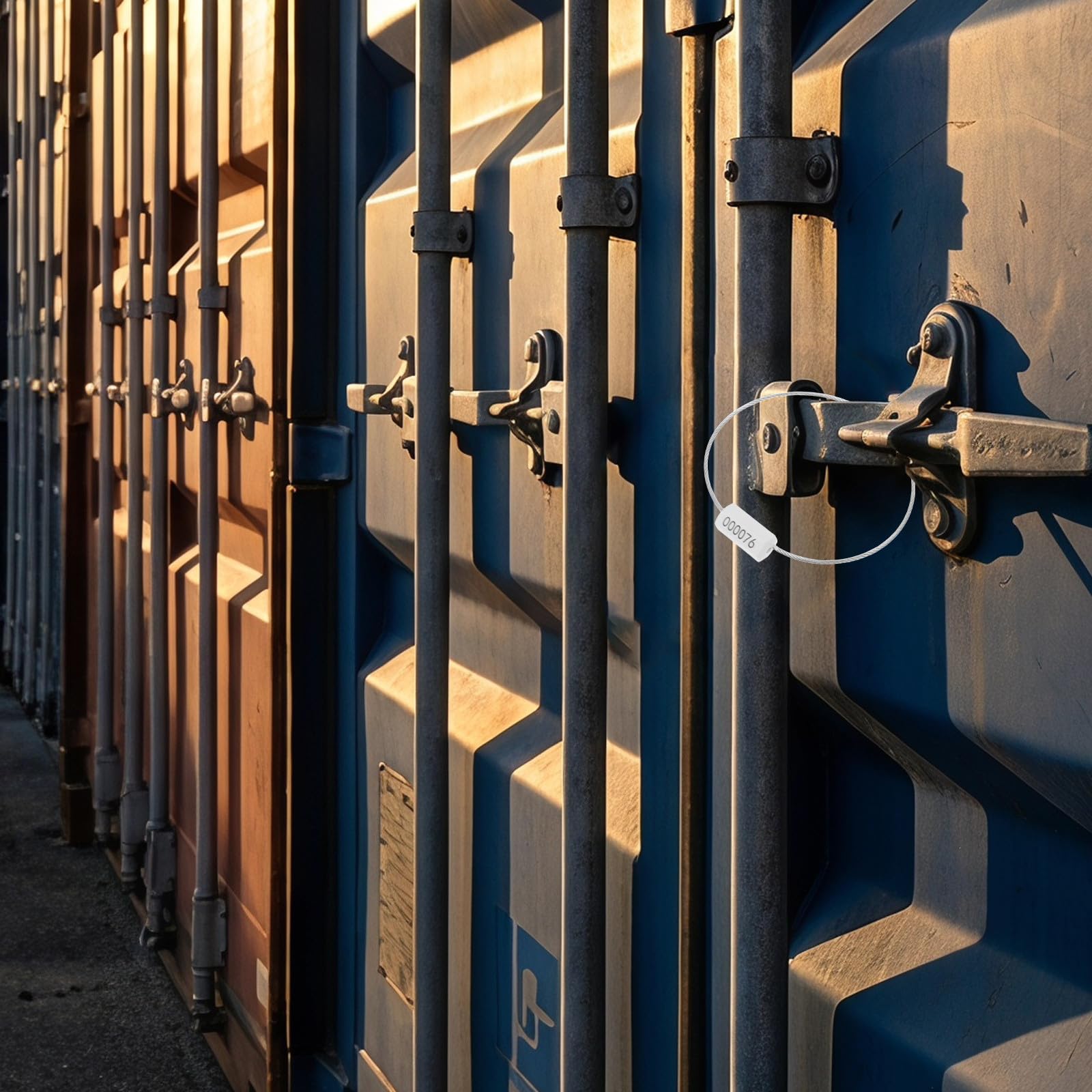 Zerodeko Lot de 100 scellés de sécurité inviolables : cadenas à tirer fermement pour câble – scellés numérotés – étiquette de sécurité pour conteneurs, camions, remorques et portails