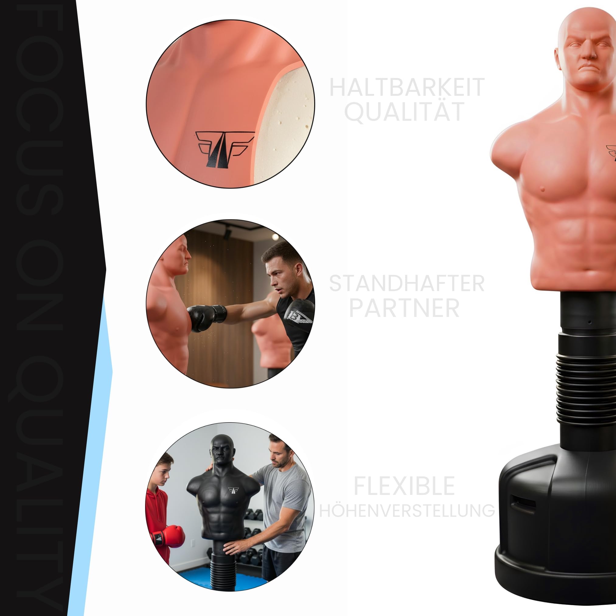 FOX-FIGHT Law Box Dummy Boxdummy Standboxsack Boxpuppe Höhenverstellbar
