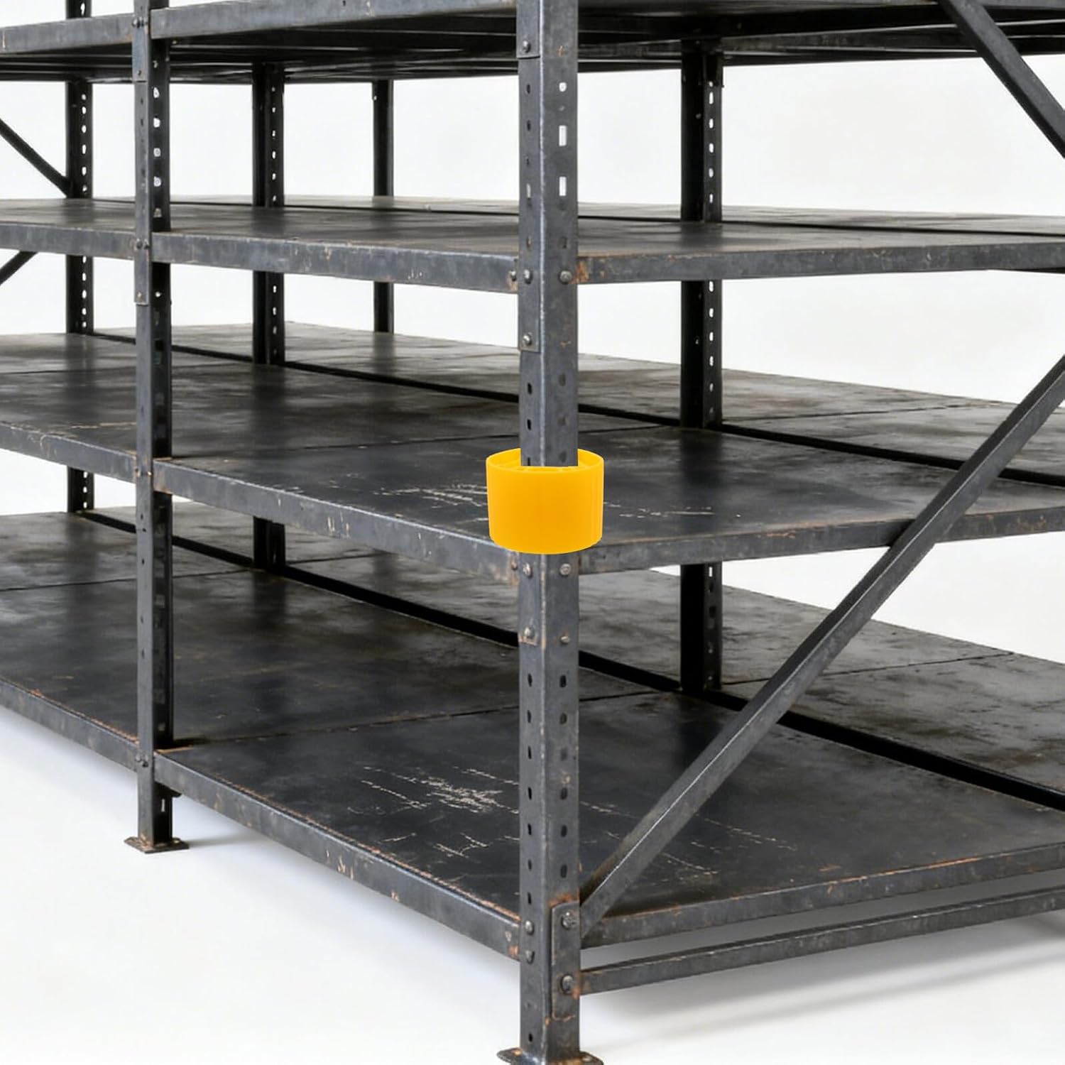 Garneck Yellow Plastic Column Protector Wrap for Warehouse Vertical Beam Support Columns Post Cover with Anti-Collision Guard for Grocery Store Shelves Forklift Areas Safety