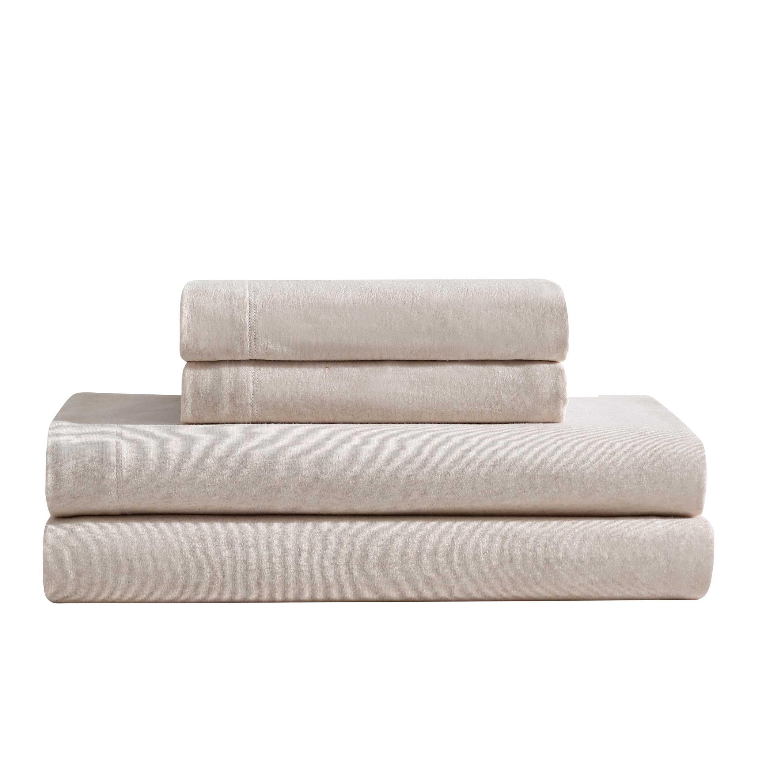 Calvin Klein - Parure de lit pour Grand lit, draps Nets et sur Mesure avec Un mélange de Coton naturellement Doux au Toucher léger, draps de lit avec taies d'oreiller et Drap-Housse Assortis (mélange