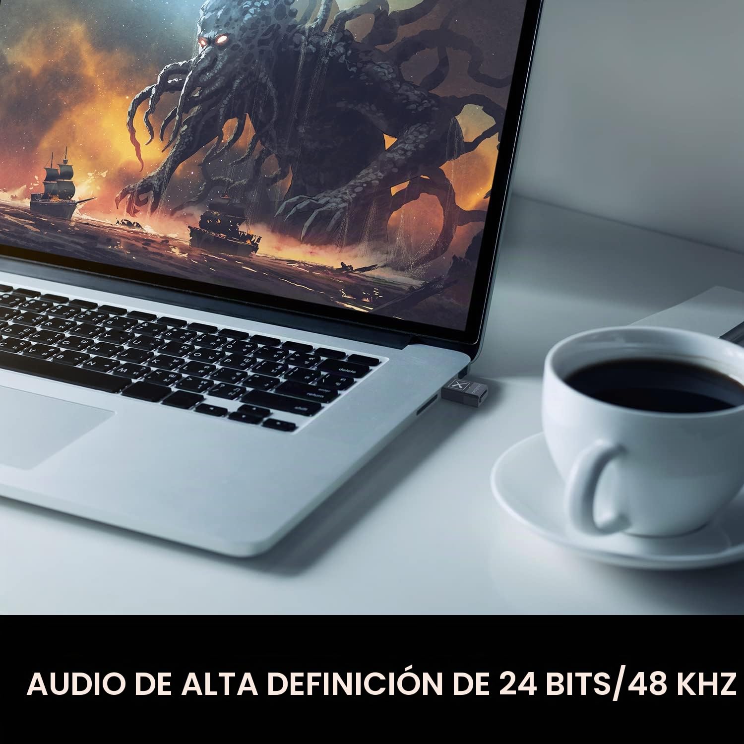 Creative BT-W3X Transmisor de Audio Smart Bluetooth 5.3 con aptX HD, Audio de Alta definición de 24 bits/48 kHz, función de Cambio de Dispositivo, Funciona con PC/Mac/Consolas de Juegos