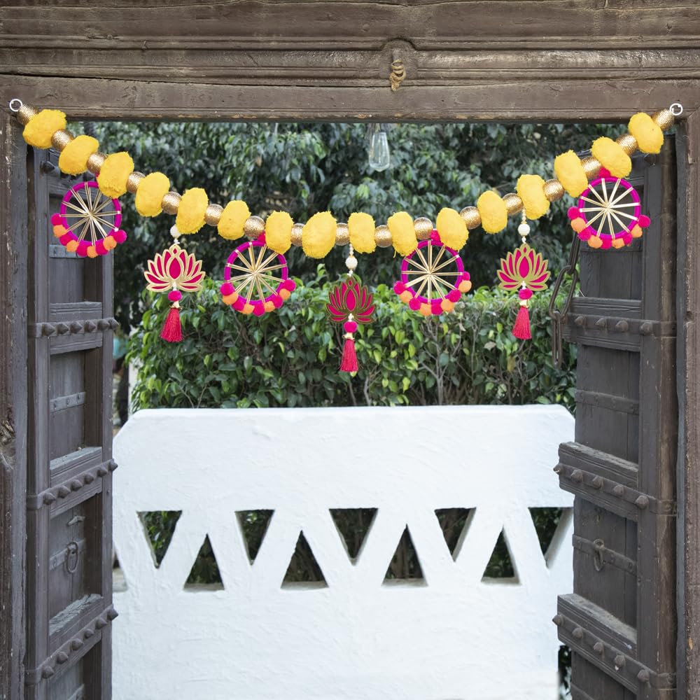 Kaameri Bazaar Traditional Handmade Lotus toran/Multicolor String Toran with gota pati Ring and pom pom for Indian Diwali Decorations Items Fancy Garland Door Hanging/Bandarwal/Toran. (B0CKXTT7TK) Amazon Price History, Amazon Price Tracker